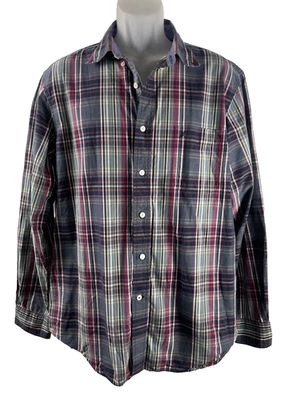 Nautica Shirt Mens XL Button Up Blue Green Red Plaid Coastal Casual Long Sleeve - Image 1 of 4