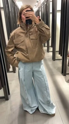 ZARA : ZW COLLECTION Jeans High-Waist Balloon : 9863/241 : ALL SIZES - Image 1 of 3