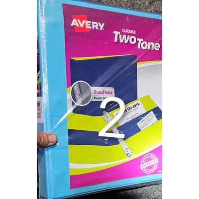Avery Two-Tone Durable View 3 Ring Binder 1 Inch Slant Rings PACK OF 2 Sealed - Image 1 of 4