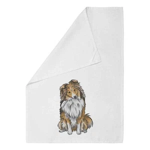 'Shetland Sheepdog' Cotton Tea Towel / Dish Cloth (TW031432) - Picture 1 of 18