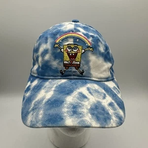 SpongeBob SquarePants Hat Tie Dye Hat Blue Cap StrapBack Nickelodeon Rainbow - Picture 1 of 13