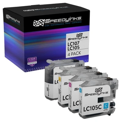 Compatible Brother LC107 XXL and LC105 XXL Set of 4 Ink Cartridges - Image 1 of 4