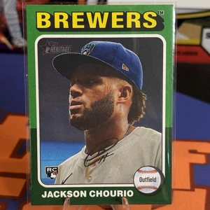 2024 Topps Heritage High Number Jackson Chourio RC #632 Green Border Parallel - Bild 1 von 6