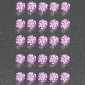 1.34ct [25 Pcs Lot] Pretty Round Cut 2.2 MM 100% Natural Pink Tanzanian Sapphire - Picture 1 of 5