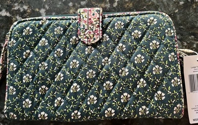 Cartera Vera Bradley lengüeta grande muérdago celosía en algodón premium Foto 1 de 4
