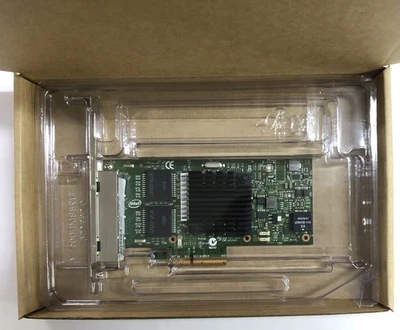 Intel Original I350-T4 V2 4x1Gbe 4-Ports RJ-45 Network Adapter I350T4V2BLK - Image 1 of 4