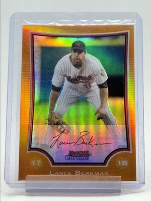 LANCE BERKMAN 2009 BOWMAN CROMO NARANJA REFRACTOR ASTROS 25/25 Q5476 Foto 1 de 2