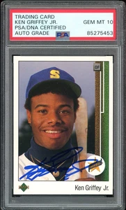 Ken Griffey Jr PSA 10 AUTO Rookie 1989 Upper Deck #1 RC On Card GEM MINT AUTO - Picture 1 of 240