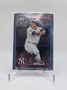 Austin Wells 2024 Topps Chrome RC #281 Yankees Rookie 🔥 Sharp Centering CATCHER - Bild 1 von 2