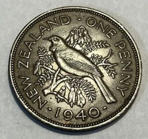 NEW ZEALAND - George VI - Penny - 1940 - Km-12 - BEAUTY! FREE USA S&H! - Picture 1 of 2