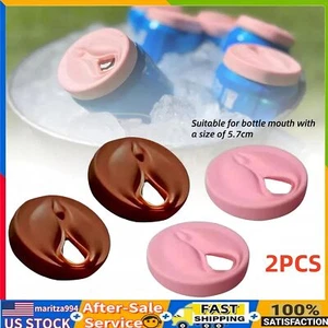 2PCS Bachelor Party Novelty Vagina Shaped Can Lids Spoof Silicone Soda Can Cover - Picture 1 of 9