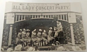 c1916 Ellison's All Lady Concert Party WW1 Male Crossdressers Brighton UK RPPC - Bild 1 von 2