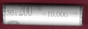VIET NAM SOZIALISTISCHER VERTRETER 200 DONG 2003 UNC 50 MÜNZROLLE, STAATSEMBLEM, BEZEICHNUNG - Bild 1 von 2