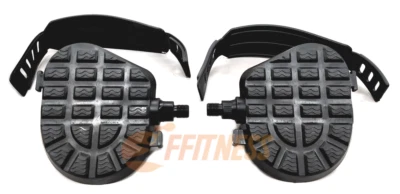 COPPIA PEDALI NERO FILETTO GRANDE PER CYCLETTE INDOOR BIKE 14MM 9/16" RIC - Image 1 of 4