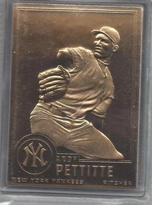 Andy Pettitte 2000 Danbury Mint Sealed 22 kt Gold Card # 75 - Picture 1 of 1