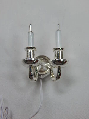 Heidi Ott Dollhouse Miniature Light 1:12 Scale Wall Double Lamp #YL8006-S - Image 1 of 4