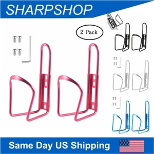2 Pcs Bike Water Bottle Holder Lightweight MTB Bicycle Water Bottle Cage Bracket - Picture 1 of 47