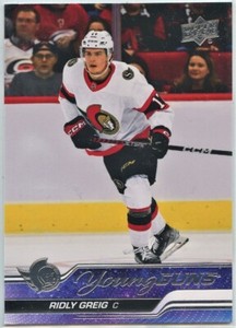 2023-24 UPPER DECK YOUNG GUNS #212 RIDLY GREIG RC ROOKIE NM-MT RAW