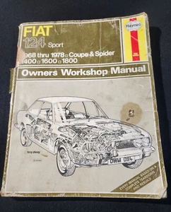 MANUAL DE REPARACIÓN HAYNES #094 FIAT 124 SPORT 1968-1978 1400, 1600, 1800 - Imagen 1 de 6