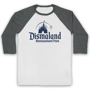 DISMALAND BEMUSEMENT PARK UNOFFICIAL BANKSY GRAFFITI 3/4 SLEEVE BASEBALL TEE - Picture 1 of 11