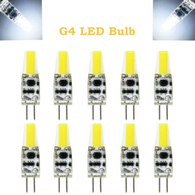 10pcs G4 G4.0 LED Bulb 2W AC12V/DC12~24V COB 1505 White Silicone Boat Light H - Image 1 of 4
