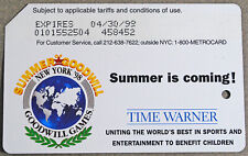 Expired 1999 NYC Subway Metro Card 1998 Summer Goodwill Games