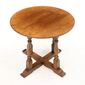 Old Charm Style Round Side Coffee Table Utility Furniture Stamp FREE Delivery - Picture 1 of 14