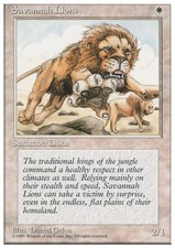 Savannah Lions X (1) MTG Fourth Edition Excellent up to Near MInt - 4RCard