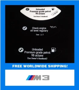 Cuadro de instrumentos Tapa tanque BMW M3 M5 E36 E34 gasolina premium sin plomo 98 octanos - Imagen 1 de 3