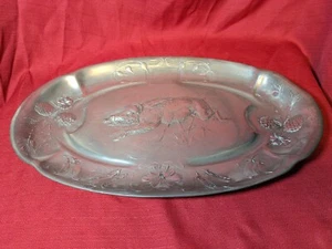 Kayserzinn Wildschwein Zinnplatte 20" Jugendstil um 1900 - Bild 1 von 10