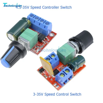 5A PWM DC Motor Regulator Mini 3V / 4.5V - 35V Speed Control Switch Controller - Image 1 of 4