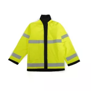 NEW X-SMALL BLAUER 26991 REVERSIBLE RAIN JACKET BLACK / HI VIS YELLOW XS REG - Picture 1 of 4