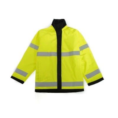 NEW X-SMALL BLAUER 26991 REVERSIBLE RAIN JACKET BLACK / HI VIS YELLOW XS REG - Image 1 of 4