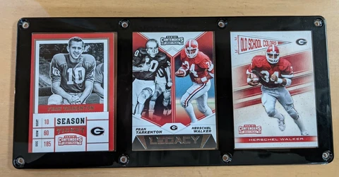 GEORGIA BULLDOGS 3 CARD PLAQUE FRAN TARKENTON HERSCHEL WALKER Cover