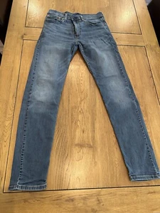 Levi 512 Jeans Slim Tapered Stretch Blue Waist 29 Leg 32 W29 L32 Zip Fly - Picture 1 of 13