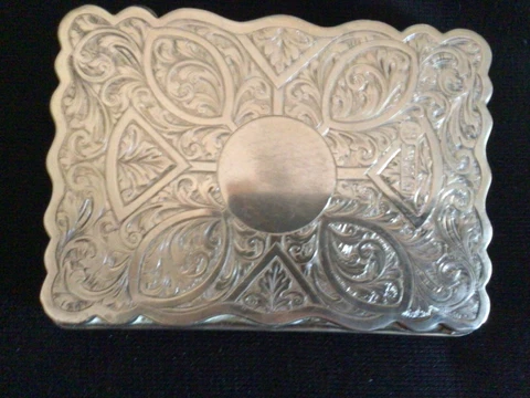 silver antique card case Edwardian 1895 Cover