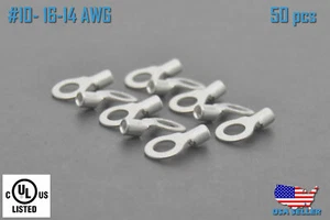 50 Stück #10 16-14 AWG nicht isolierte Draht Ringklemme Steckverbinder RNBL2-5 - Bild 1 von 4