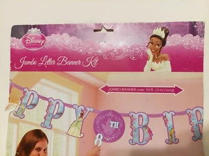 Disney Princess Happy Birthday Jumbo Letter Banner Kit Tiana - Picture 1 of 6