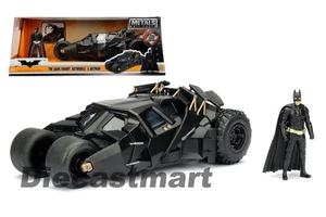 JADA 1:24 THE DARK KNIGHT BATMOBILE W/ DIECAST BATMAN FIGURE 98261 DC COMICS - Picture 1 of 6