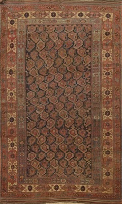Handmade Tribal Wool Carpet Pre-1900 Antique Kazak Style Vegetable Dye Rug 5x9 - Image 1 of 4