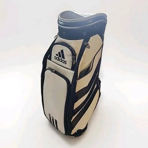 Adidas Golf Three Bar Dynamic Cart Bag 6-way White/Black -RARE!- - Picture 1 of 20