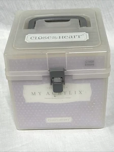 Lot of 15 CTMH Close to My Heart Acrylix Stamp Sets with Storage Box Organizer - Picture 1 of 15