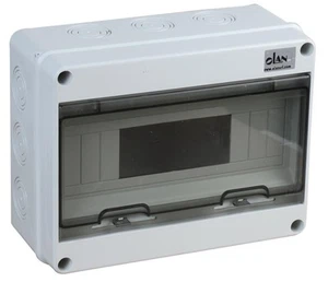 OLAN - Kotak Dinding ABS IP65 12 Modul dengan Penutup Lutsinar - 245x195x105mm - Picture 1 of 1