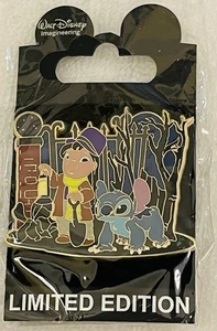 Spilla Disney WDI MOG Haunted Mansion Lilo Stitch custode e cane LE HTF MOC - Foto 1 di 1
