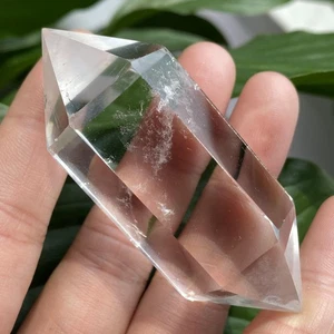 62G Natural Clear Crystal Obelisk Quartz Crystal Double Point Wand Reiki 68MM - Picture 1 of 8