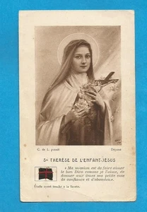 IMAGE PIEUSE RELIQUE SAINTE  THERESE DE L ENFANT JESUS  CARMES DE  LISIEUX - Imagen 1 de 4