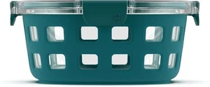 Contenedor de preparación de comidas Ello Duraglass - Almacenamiento de alimentos de vidrio 7 tazas, 7 tazas verde azulado  - Imagen 1 de 8