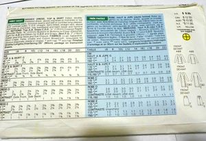 Butterick 6268 Dress Top Skirt Misses Easy Sewing Pattern Uncut Size 18 20 22 - Picture 1 of 3