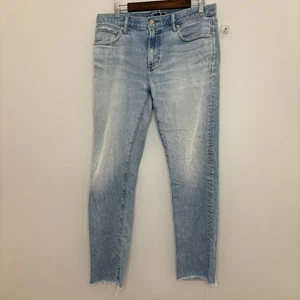 Uniqlo Jeans Slim Dritto Giapponese Kaihara Lavaggio Leggero Denim Uomo 33x30 - Foto 1 di 12