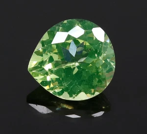 AAA Natural Flawless Green Peridot Pear Cut Certified Loose Gemstone 6.75 Ct - Picture 1 of 8